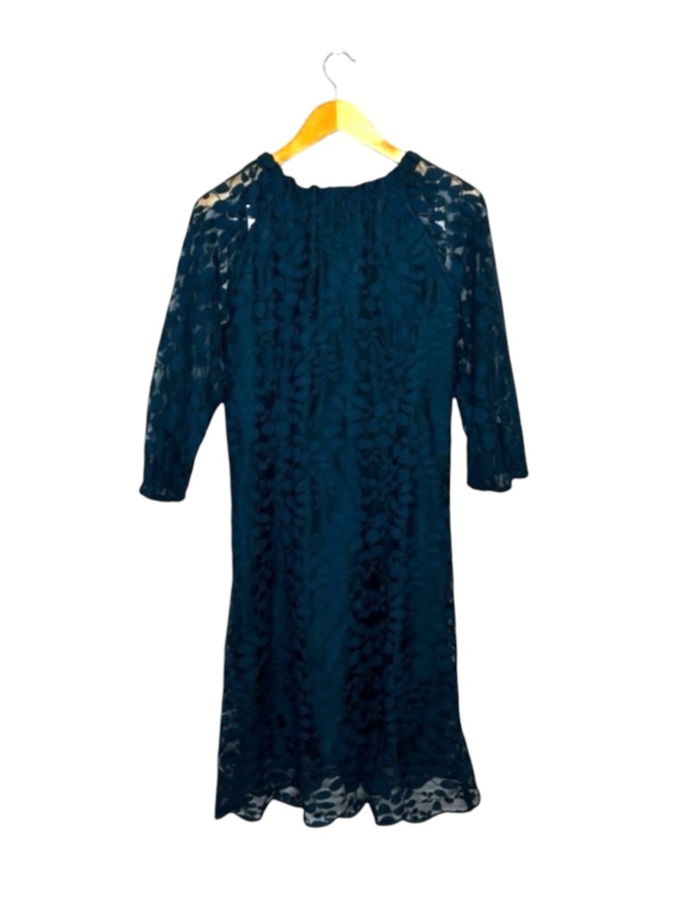 Garnet Hill Bohème Easy Lace Dress 3/4 Bishop Sleeve Boho Lace Women’s Size 16 - Picture 10 of 12